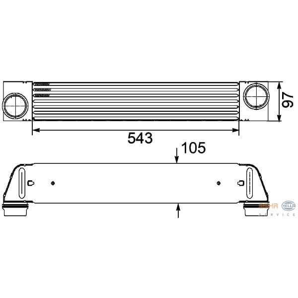 KNECHT CI189000P Turbo Radyatörü (543×105×97) E60 E61 M47 D20 (204D4) (Eno:8Ml376746461)