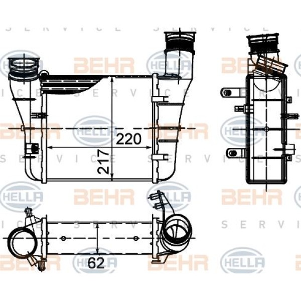 KNECHT CI426000S Turbo Radyatörü (Intercooler) Sol 05-09 Aı.A4 2.0TFSI-TDI 