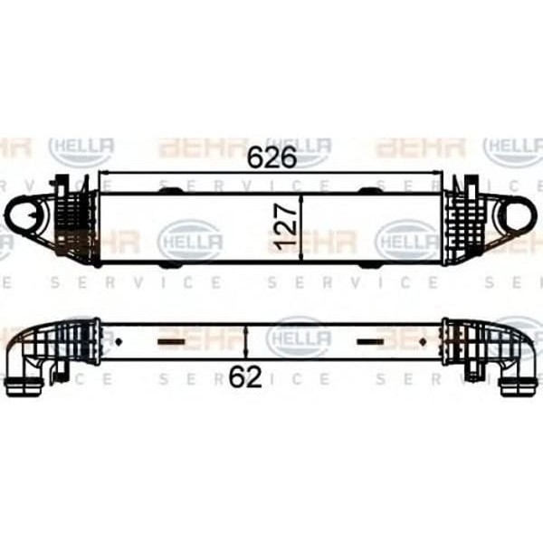 KNECHT CI428000S Turbo Radyatörü (626×127×62) W204 S204 C204 C 180 Cgı C 200 Cgı M 271.820 (Eno:8Ml3