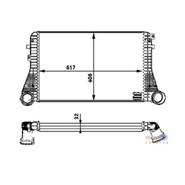 KNECHT CI83000P Turbo Radyatörü Intercooler 04- Golf V Jetta A3 2.0TDI Caddy 1.9TDI