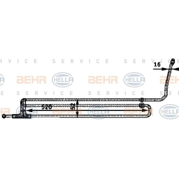 KNECHT CLC44000P Direksiyon Yağ Soğutucu (520×52×16) E65 E66 E67 M54 B30 (306S3) (Eno:8Mo376726201) 