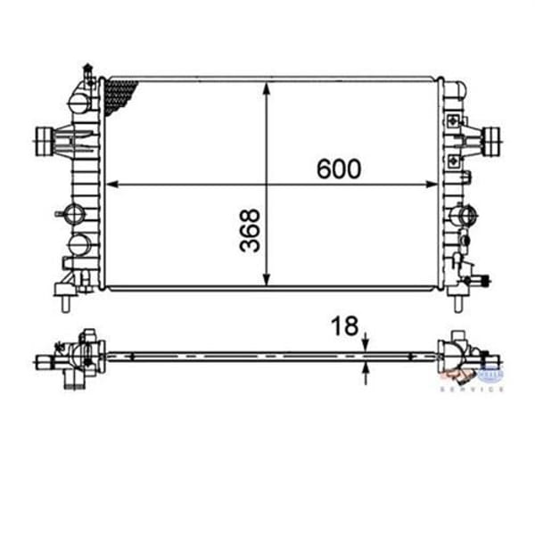 KNECHT CR1091000S Radyatör 05- Astra H 1.6 16V *Z16Xep* -Os