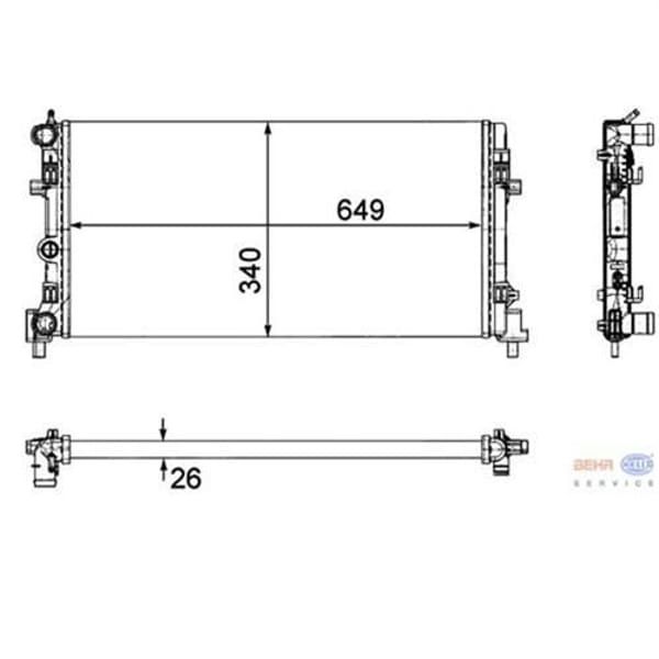 KNECHT CR1096000P Radyatör 09- Polo 1.2İ-1.2TDI 12V 1.4-1.6 16V