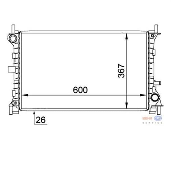 KNECHT CR1344000S Su Radyatörü (155×900) Ford Focus I 1.6 Aut. (Eno:8Mk376764031)