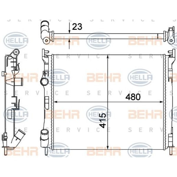 KNECHT CR20000S Radyatör 02- CLIO Hb. 1.5Dci 82Hb.