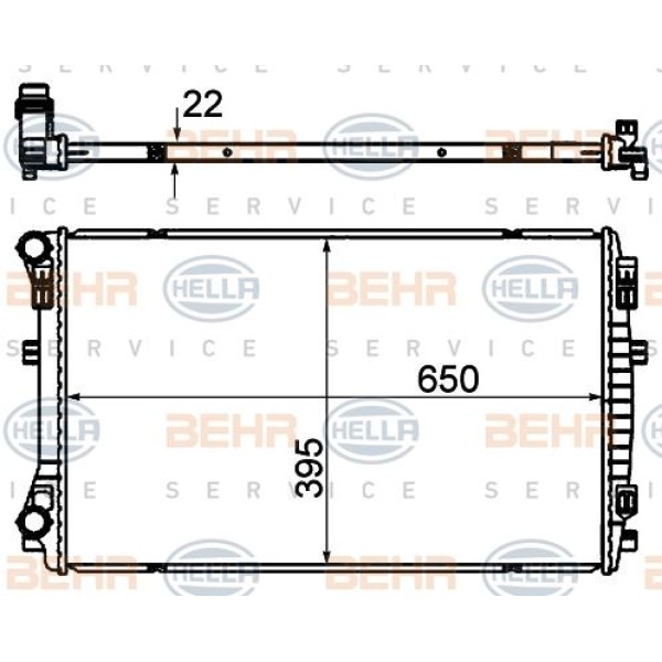KNECHT CR2054000S Su Radyatörü (650×395×22) A3 Octavia Golf Vıı 1.6 TDI 1.4 Tsı 13- Cpvb Czca Crkb C 