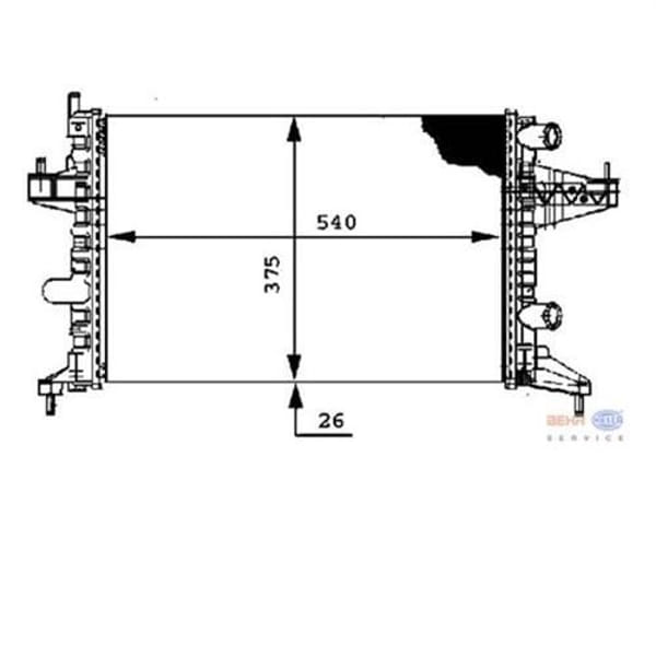 KNECHT CR388000P Radyatör 01- Corsa.C 1.4 16V *Z14Xe* -Ac 