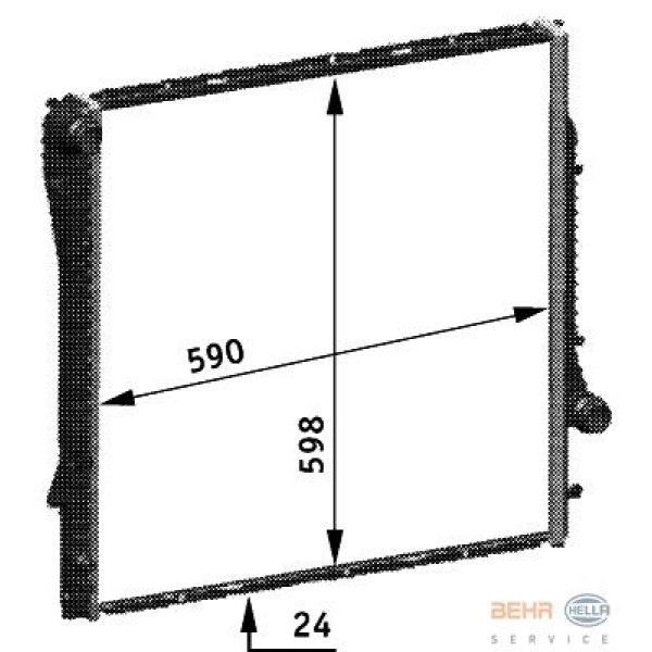 KNECHT CR566000P Su Radyatörü (590×598×24)(Otomatik) E53 M54 B30 (306S3) (Eno:8Mk376718761)