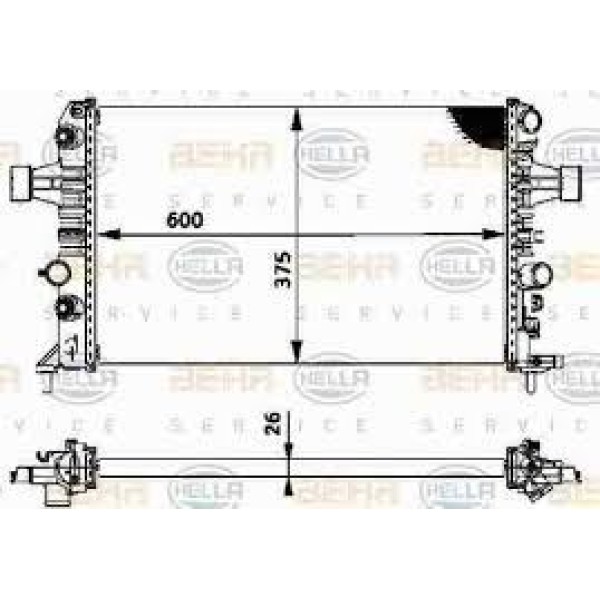 MAHLE CR574000S 8Mk376719-064 Radyatör Astra G 1.6 Z16Xep Ac Mek 600X375X26