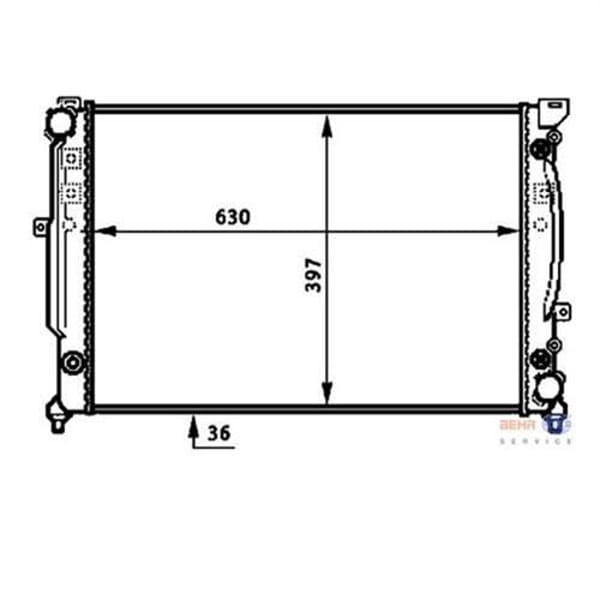 KNECHT CR648000S Su Radyatörü (630×397×36) (Otomatik) A4 A6 Passat Superb 2.5 TDI 98-11 Afb Akn (Eno 