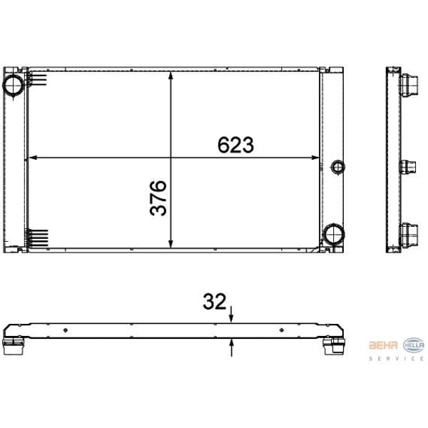 KNECHT CR766000P Su Radyatörü (Mekanik)(Otomatik) E65 E66 E67 M57 D30 (306D2) (Eno:8Mk376727661)