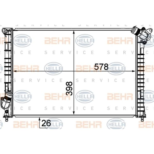 KNECHT CR984000S Su Radyatörü (545×775) Mini Cooper S 1.6I 16V (Eno:8Mk376749511) 