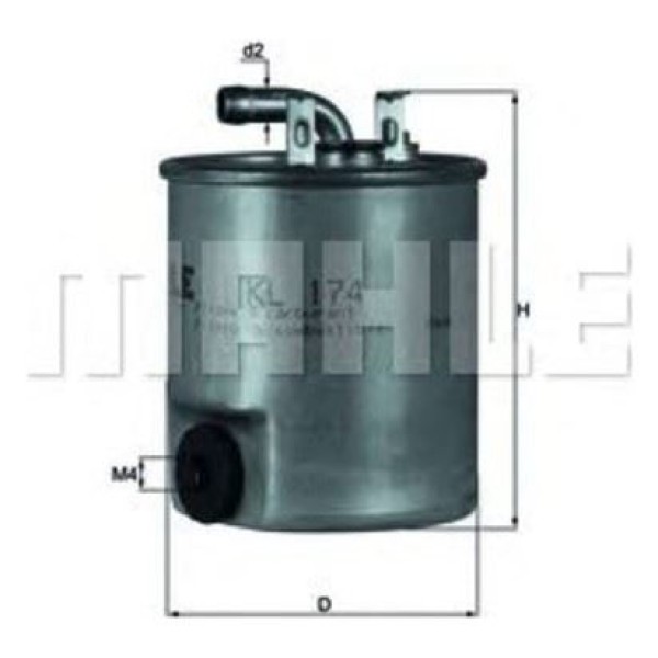 KNECHT KL174 Mazot Filtresi Sprinter 00-06 Vito 110 Cdı