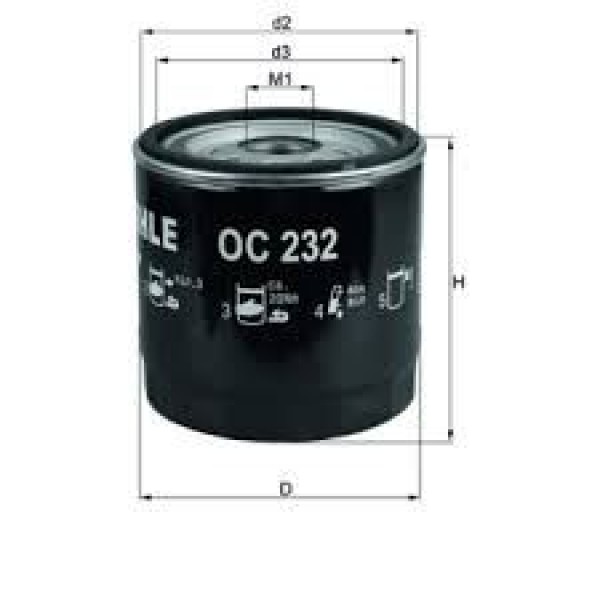 KNECHT OC232 Yağ Filtresi Fiesta IV V Focus I II Transit Connect Transit T15 1.8 TDCI 1.8 TDI 1.8Dı 