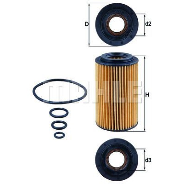 MAHLE-KNECHT OX1537D Yağ Filtresi Bm 1997-2008 112