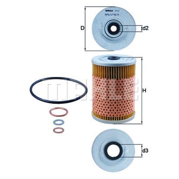 MAHLE OX32D Yağ Filtresi Mercedes W116 W126 72-91