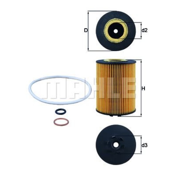 MAHLE OX367D Yağ Filtresi Bmw 5 E60 E61 Bmw 6 E63 Bmw X5 E53 545I 645Cı