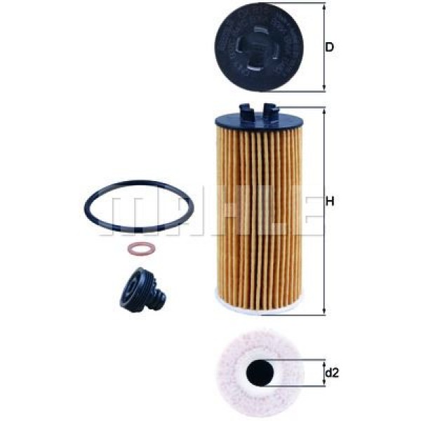 MAHLE OX8151D Yağ Filtresi 14- 2-Seri (F45-F46) X1 (F48)