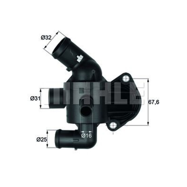 MAHLE-KNECHT TI1592 Termostat 92°C Polo Golf VI-Jetta Passat A3 Caddy 1.6 TDI Caya-Cayb-Cayc-Caye-Cf