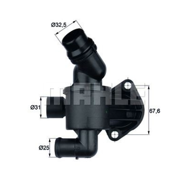 MAHLE-KNECHT TI3487 Termostat Komple 87°C A4 A5 A6 2.0 TDI 09- Caga Caha 