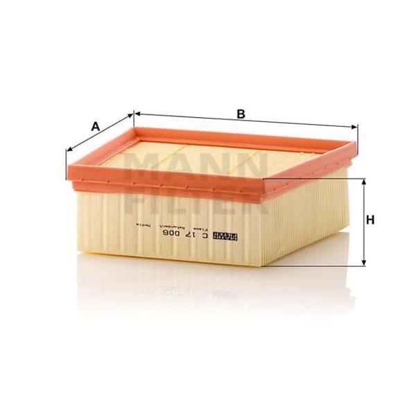 MANN C17006 Hava Filtresi Fiesta VI 08- Transit Tourneo Courier 14- / Mazda 2 11- 1.4 TDCI 1.5 TDCI