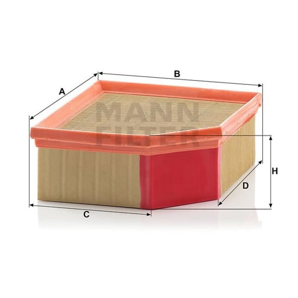 MANN C1995 Hava Filtresi Peugeot Partner Ranch 1.6 16V 109Hp 10 00-05 08