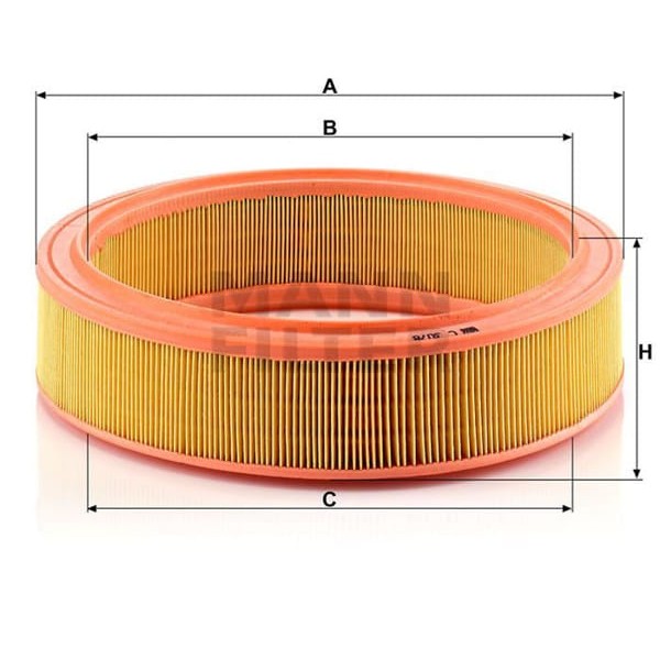 MANN C3078 Hava Filtresi Doblo Punto 1.2 