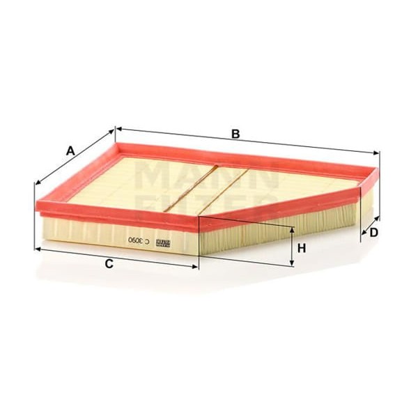 MANN C3090 Hava Filtresi Bmw X5 E70 07-13 4.8I 