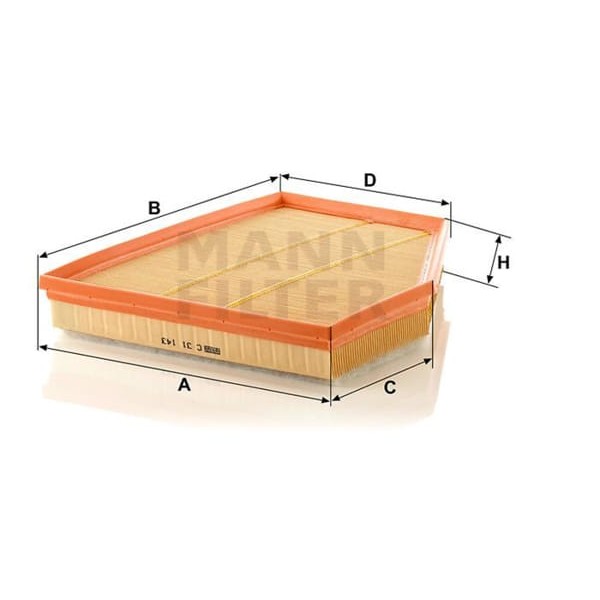 MANN C31143 Hava Filtresi Bmw 5 05-10 5.20D 5.35D 