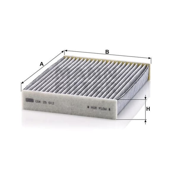 MANN CUK25012 Polen Filtresi Dokker 12- Lodgy 12- / X-Traıl 13- Karbonlu 