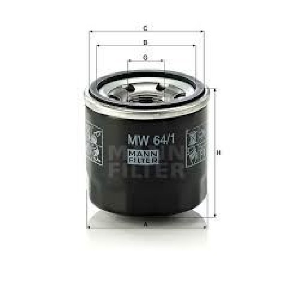 MANN MW64 Yağ Filtresi Honda Motorcycles Cb Cb1 (89-91) Cb500 (93-96) 