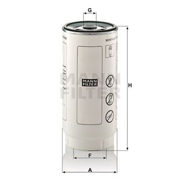 MANN PL4207X Mazot Filtresi Actros II 11- Mp4 Antos Arocs Atego III 13- Econıc 98-