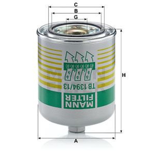 MANN TB139413X Hava Kurutuculu Filtre Daf Euro6 Cf86-Xf106