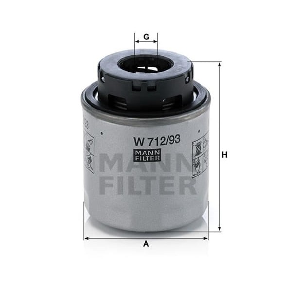 MANN W71293 Yağ Filtresi Golf V VI Polo Jetta III Passat 1.2 Tsı 1.4Tsı 1.4 Gtı 1.6 Fsı