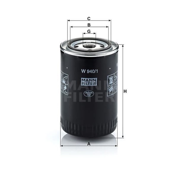 MANN W9401 Yağ Filtresi Dodge 250 