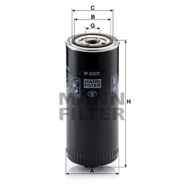 MANN W9622 Yağ Filtresi Renault Trucks 