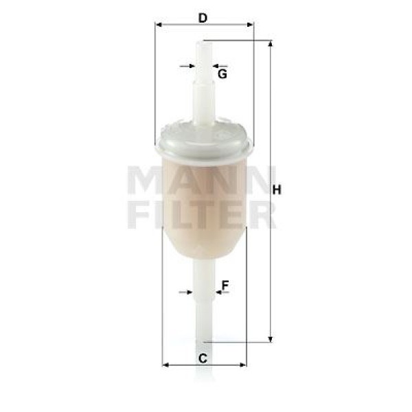 MANN WK312 Yakıt Filtresi E21 E10 Escort Fiesta Trafic Master 62-92 