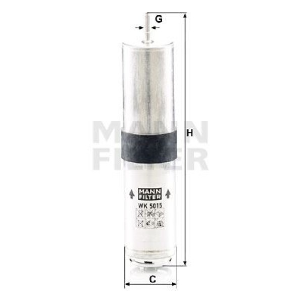 MANN WK5015Z Mazot Filtresi 14- 2-Seri (F45-F46) X1 (F48)-Mını Cooper 