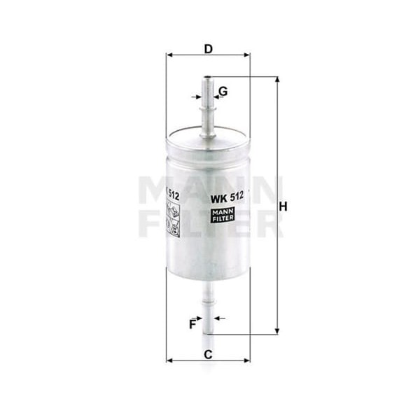 MANN WK512 Benzin Filtresi Marea Brava Bravo / Astra G Vectra B C Corsa B C Combo / Golf V Polo III 