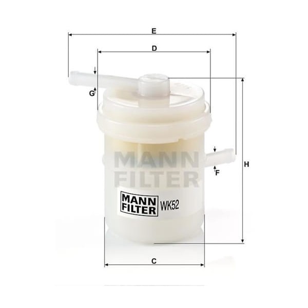 MANN WK52 Yakıt Filtresi Tıco 95-00 0.8