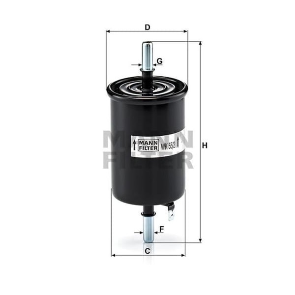 MANN WK552 Benzin Filtresi Aveo 05-10 Kalos 02-10 / Atos 03- 1.2 1.4