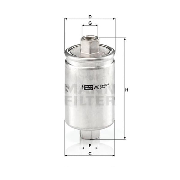 MANN WK6122 Yakıt Filtresi Rover Rover 200 220 2.0 Gtı 136Hp 01 93-06 99