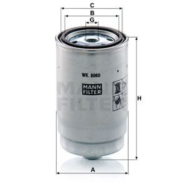 MANN WK8060Z Mazot Filtresi 16- Tucson-Sportage