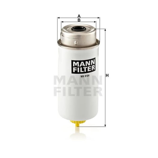 MANN WK8104 Mazot Filtresi Transit W184 00-06 2.0 TDCI 2.4 TDCI 195Mm