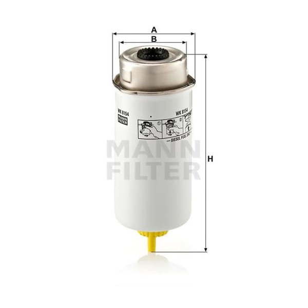 MANN WK8154 Mazot Filtresi Transit 09- V347 2.0 TDCI 2.4 TDCI