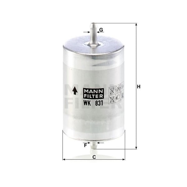 MANN WK831 Benzin Filtresi Mercedes Sl R129 Sl600 349Hp 92-01