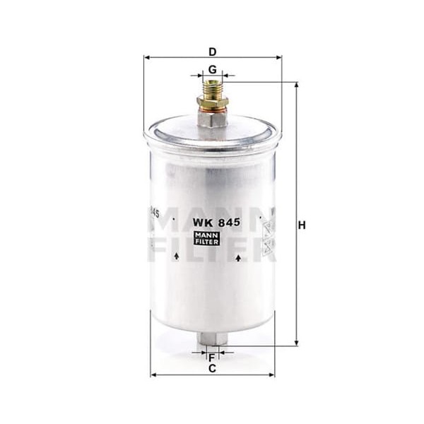 MANN WK845 Yakıt Filtresi Mercedes W124 W126 W140 85-95