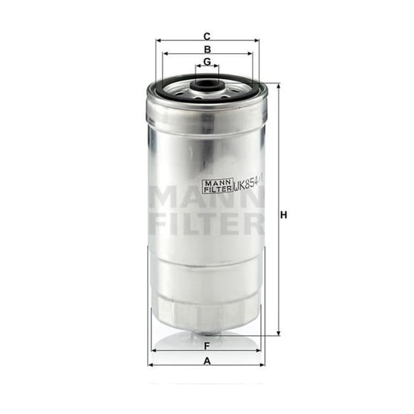 MANN WK8541 Mazot Filtresi Ducato / Starex H1 / Sorento 2.3 Jtd 2.5 CRDI 