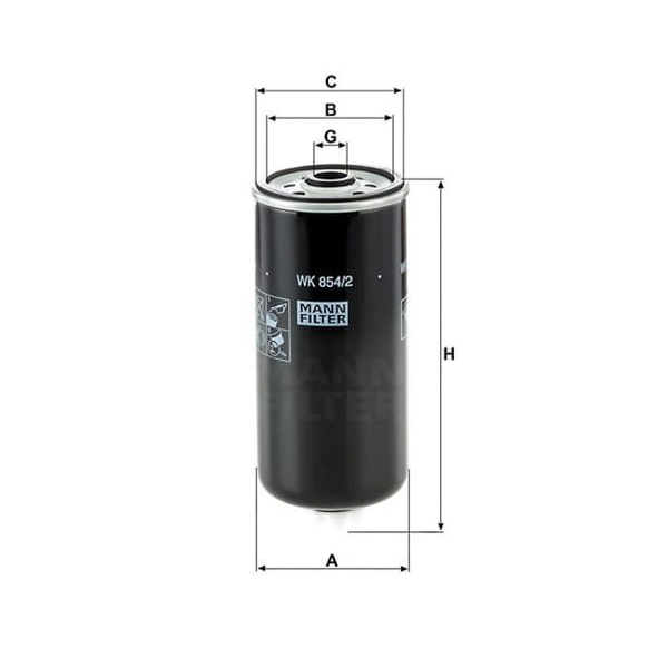 MANN WK8542 Yakıt Filtresi Iveco Daily 99-06 85×60 68×185 