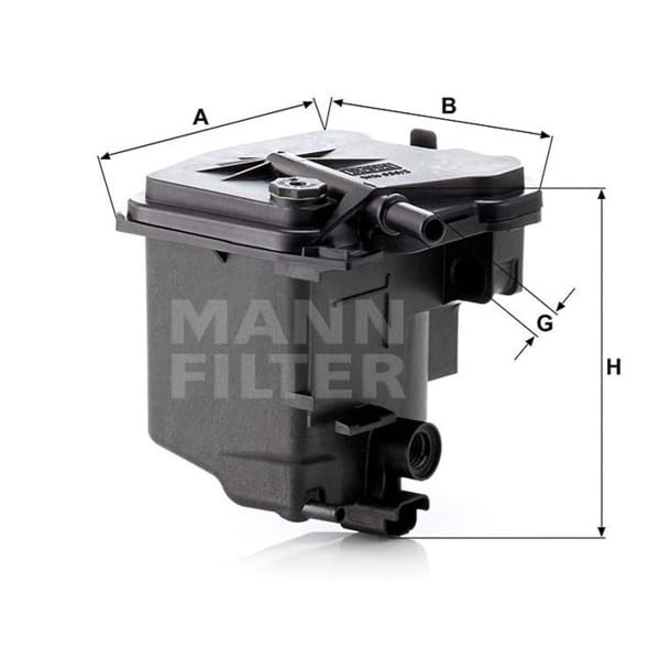 MANN WK9392 Mazot Filtresi 206 207 307 308 407 Partner / C3 C4 / Fiesta Focus II 1.6 HDI 1.6 TDCI